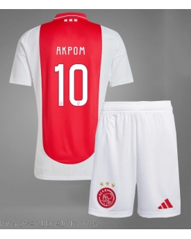 Ajax Chuba Akpom #10 Maglia Gara Casa Repliche 2024-25 Bambino Maniche Corte